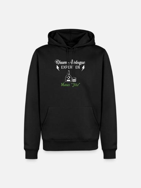 Rhum-Atologue - Sweat à capuche Premium bio Homme - noir