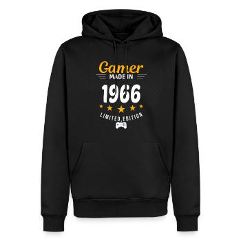 Gamer aus dem Jahr 1966 - Männer Premium Bio Hoodie - Schwarz - Vorne - Nico (187cm)