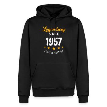 Legendär seit 1957 - Männer Premium Bio Hoodie - Schwarz - Vorne - Nico (187cm)