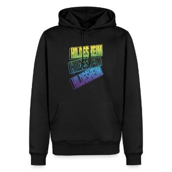 Hildesheim Deutschland Stadt Schrift Skyline - Männer Premium Bio Hoodie - Schwarz - Vorne - Nico (187cm)