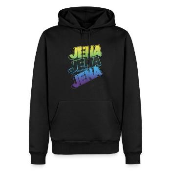 Jena Deutschland Stadt Schrift Skyline Heimat - Männer Premium Bio Hoodie - Schwarz - Vorne - Nico (187cm)