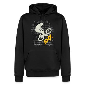 BMX Bike - Männer Premium Bio Hoodie - Schwarz - Vorne - Nico (187cm)