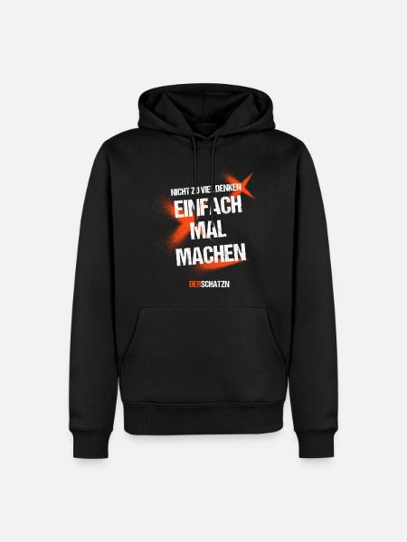 Einfach mal machen - Männer Premium Bio Hoodie - Schwarz