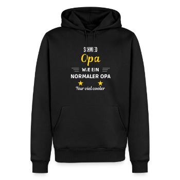 Opa wie ein normaler nur viel cooler Schmied - Männer Premium Bio Hoodie - Schwarz - Vorne - Nico (187cm)