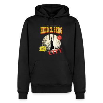 Heidelberg Deutschland Stadt Skyline Vintage Retro - Männer Premium Bio Hoodie - Schwarz - Vorne - Nico (187cm)