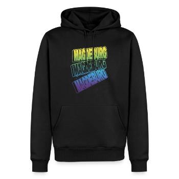 Magdeburg Deutschland Stadt Schrift Skyline Heimat - Männer Premium Bio Hoodie - Schwarz - Vorne - Nico (187cm)