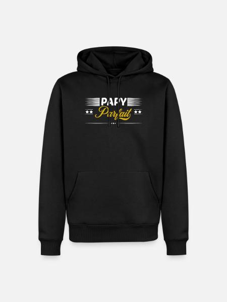 Papy parfait - Sweat à capuche Premium bio Homme - noir