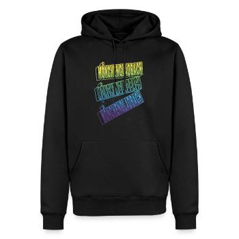 Mönchengladbach Deutschland Stadt Schrift Heimat - Männer Premium Bio Hoodie - Schwarz - Vorne - Nico (187cm)