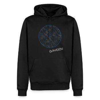 Bayern Bavaria - Männer Premium Bio Hoodie - Schwarz - Vorne - Nico (187cm)