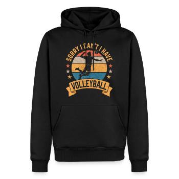 Ich kann keinen Volleyball Beach Volleyball Spaß haben - Männer Premium Bio Hoodie - Schwarz - Vorne - Nico (187cm)
