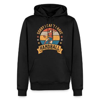 Ich kann keinen Handball-Handball-Spaß haben - Männer Premium Bio Hoodie - Schwarz - Vorne - Nico (187cm)