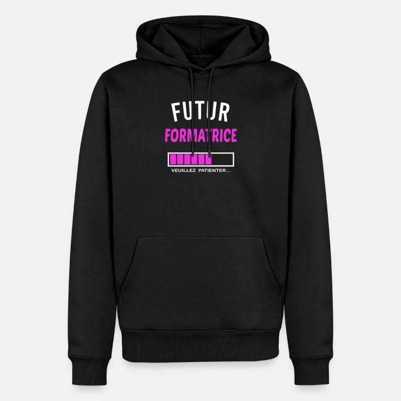 futur formatrice - Sweat à capuche Premium bio Homme - noir