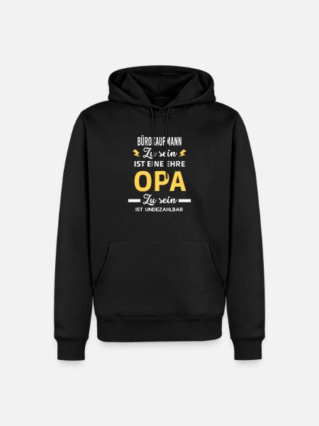 Zu sein ist eine ehre OPA ist undezahlbar - Männer Premium Bio Hoodie - Schwarz