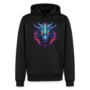 Mystic Dragon - Men’s Premium Organic Hoodie - black - Front - Nico (187cm)