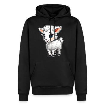 Niedliches kleines Lamm - Männer Premium Bio Hoodie - Schwarz - Vorne - Nico (187cm)