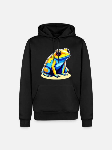 Poison Dart Frog Frog Drawing - Men’s Premium Organic Hoodie - black