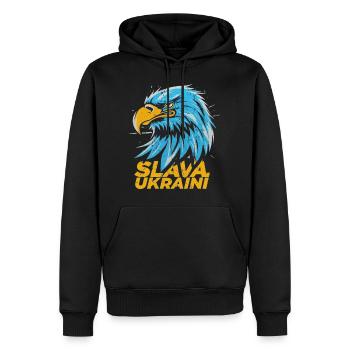 Aigle patriotique Slava Ukraini - Sweat à capuche Premium bio Homme - noir - Devant - Nico (187cm)