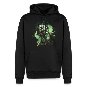 Zombodiac - Männer Premium Bio Hoodie - Schwarz - Vorne - Nico (187cm)