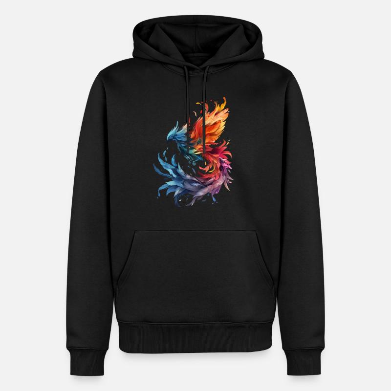 Der Aufstieg des Phönix - Männer Premium Bio Hoodie - Schwarz