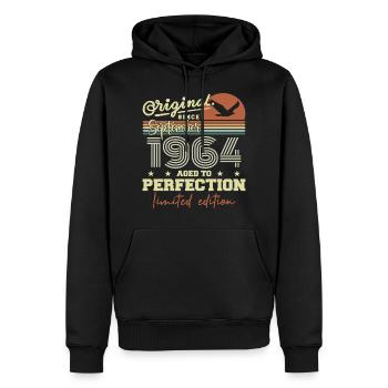 Born in September 1964 September - September 1964 - Men’s Premium Organic Hoodie - black - Front - Nico (187cm)