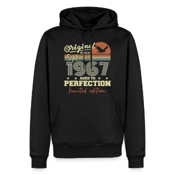 Born in September 1967 September - September 1967 - Men’s Premium Organic Hoodie - black - Front - Nico (187cm)