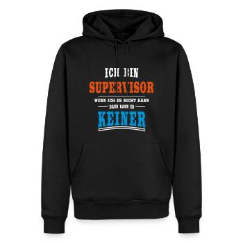 Supervisor Beruf - Männer Premium Bio Hoodie - Schwarz - Vorne - Nico (187cm)