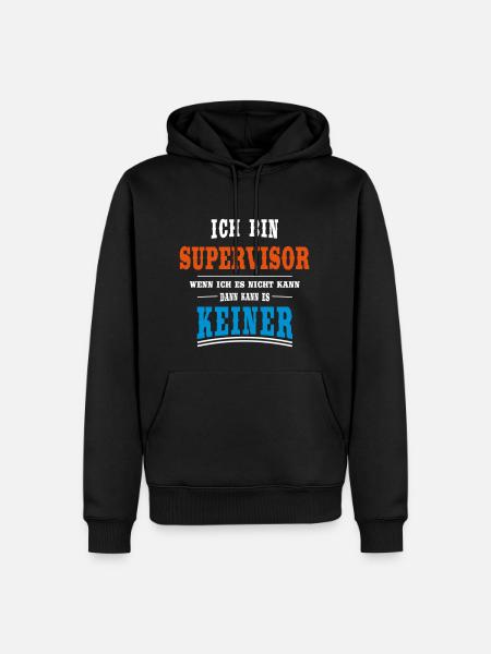 Supervisor Beruf - Männer Premium Bio Hoodie - Schwarz