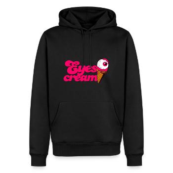 Yeux Crème cornet de crème glacée avec globe oculaire Halloween - Sweat à capuche Premium bio Homme - noir - Devant - Nico (187cm)