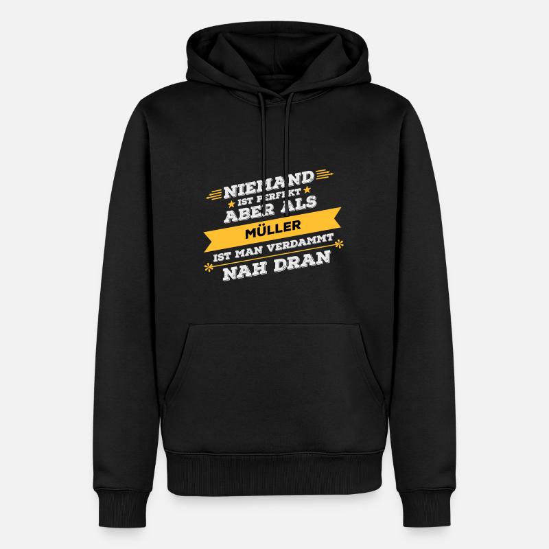Müller Beruf Geschenk - Männer Premium Bio Hoodie - Schwarz