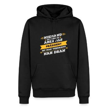 Präsident Beruf Geschenk - Männer Premium Bio Hoodie - Schwarz - Vorne - Nico (187cm)