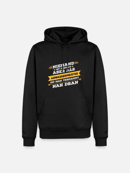 Abwassermeister Beruf Geschenk - Männer Premium Bio Hoodie - Schwarz