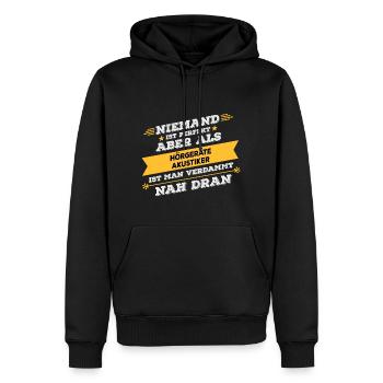 Hörgeräteakustiker Beruf Geschenk - Männer Premium Bio Hoodie - Schwarz - Vorne - Nico (187cm)