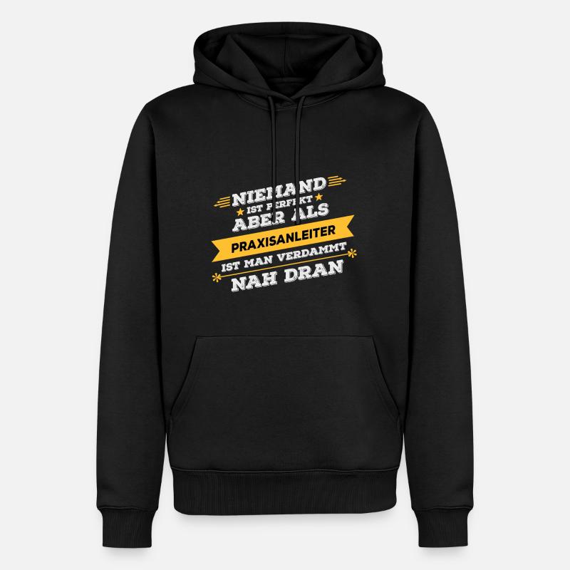 Praxisanleiter Beruf Geschenk - Männer Premium Bio Hoodie - Schwarz