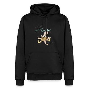 Kommissar Ärmchen - Männer Premium Bio Hoodie - Schwarz - Vorne - Nico (187cm)