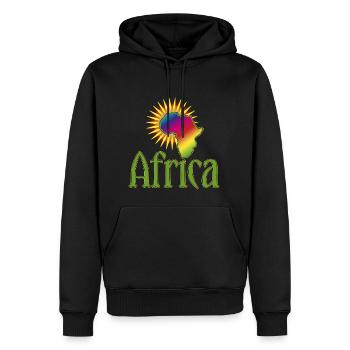 Afrique continent Wildnis Safari Roots Reggae Music - Sweat à capuche Premium bio Homme - noir - Devant - Nico (187cm)