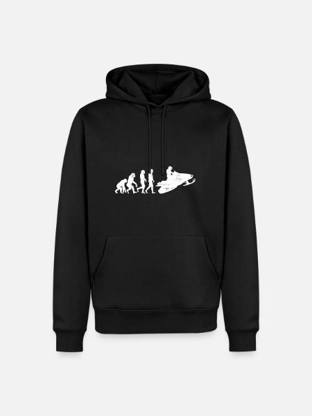 Snowmobile evolution gift snow sledge - Men’s Premium Organic Hoodie - black