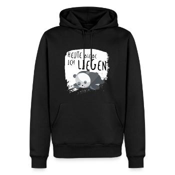 sag ja zum rumliegen2 - Männer Premium Bio Hoodie - Schwarz - Vorne - Nico (187cm)