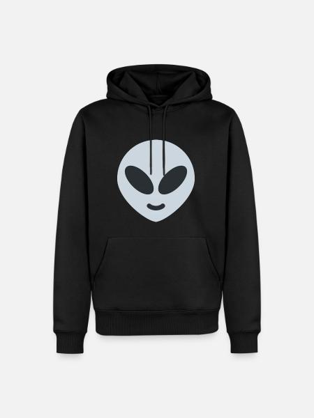 alien emoji - Men’s Premium Organic Hoodie - black