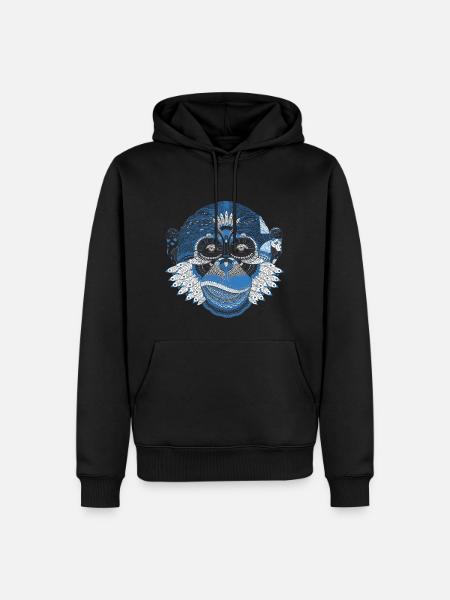 Indian monkey - Men’s Premium Organic Hoodie - black