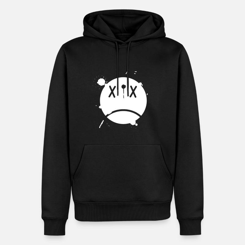 Smiley 01 - Sweat à capuche Premium bio Homme - noir
