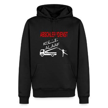 Abschleppdienst Kölle Fasching - Männer Premium Bio Hoodie - Schwarz - Vorne - Nico (187cm)