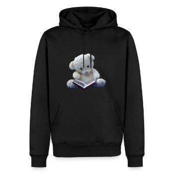 Teddy - Sweat à capuche Premium bio Homme - noir - Devant - Nico (187cm)