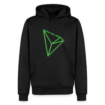 Tron TRX Tronix Coin Kryptowährung Blockchhain - Männer Premium Bio Hoodie - Schwarz - Vorne - Nico (187cm)