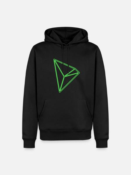Tron TRX Tronix Coin kryptovaluta Blockchhain - Ekologisk premiumluvtröja herr - svart