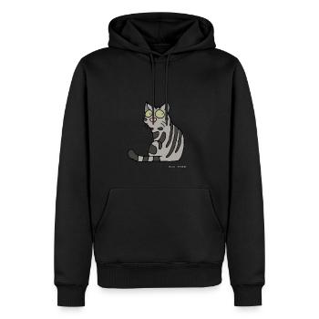 Cat - American Shorthair - Men’s Premium Organic Hoodie - black - Front - Nico (187cm)