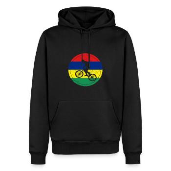 Fahrrad bmx love biking Mauritius - Männer Premium Bio Hoodie - Schwarz - Vorne - Nico (187cm)