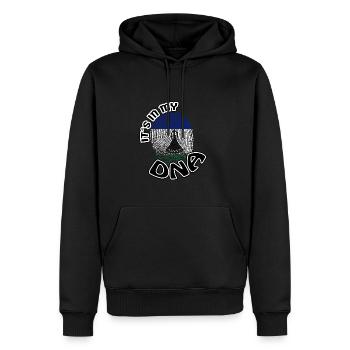 Geschenk Its in my dna dns roots Lesotho - Männer Premium Bio Hoodie - Schwarz - Vorne - Nico (187cm)