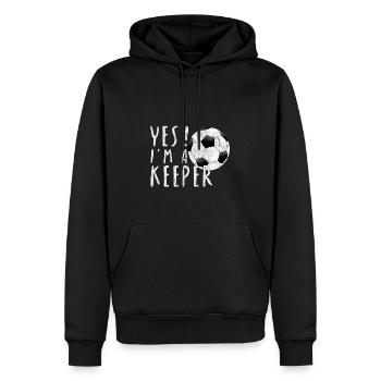 Goalkeeper Fußball Lustiger Spruch Geschenk Idee - Männer Premium Bio Hoodie - Schwarz - Vorne - Nico (187cm)