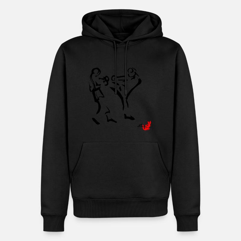 MUAY THAI, BOXE THAI, BOXE THAI, - Sweat à capuche Premium bio Homme - noir