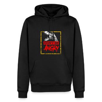 Ne soyez pas en colère - Dinosaures - Sweat à capuche Premium bio Homme - noir - Devant - Nico (187cm)